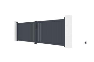 Swing gate 4m GIONA H.120 grey aluminium 4