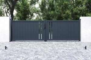 Swing gate 4m GIONA H.120 grey aluminium 6