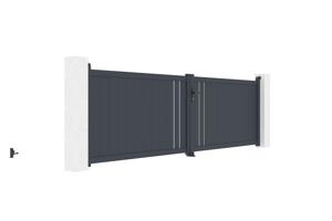 Swing gate 4m GIONA H.120 grey aluminium 3
