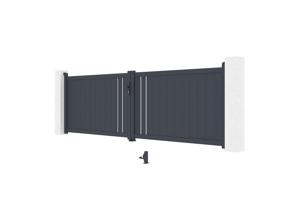 Swing gate 4m GIONA H.120 grey aluminium 8