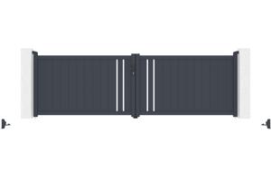 Swing gate 4m GIONA H.120 grey aluminium 7