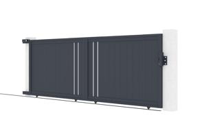Schuifpoort 4m GIONA H.140 grijs aluminium 8
