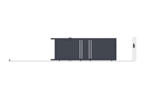 Schuifpoort 4m GIONA H.140 grijs aluminium 10