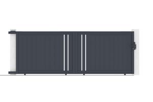 Schuifpoort 4m GIONA H.140 grijs aluminium 7