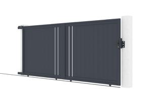 Brama przesuwna 4m GIONA H.180 aluminium szare 8