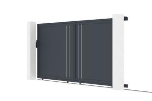 Brama przesuwna 4m GIONA H.180 aluminium szare 4