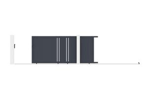Brama przesuwna 4m GIONA H.180 aluminium szare 5
