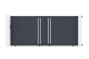 Sliding gate kit 4m GIONA H.180cm grey aluminium main image