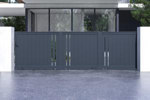 Skjutgrind 5m GIONA H.140 grå aluminium 2