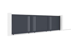 Cancello scorrevole GIONA 6m, altezza 140cm, alluminio grigio 3