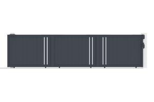 Cancello scorrevole GIONA 6m, altezza 140cm, alluminio grigio 7