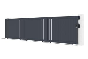 Cancello scorrevole GIONA 6m, altezza 140cm, alluminio grigio 8