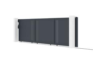 Cancello scorrevole GIONA 6m, altezza 140cm, alluminio grigio 4