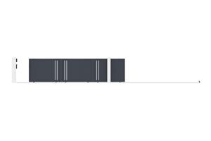 Cancello scorrevole GIONA 6m, altezza 140cm, alluminio grigio 5