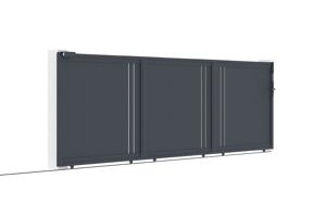 Schiebetor 6m GIONA H.160 graues Aluminium 9