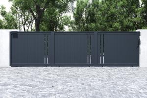 Schiebetor 6m GIONA H.160 graues Aluminium 6