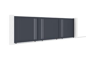 Schiebetor 6m GIONA H.160 graues Aluminium 3