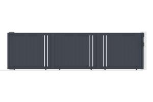 Schiebetor 6m GIONA H.160 graues Aluminium 7