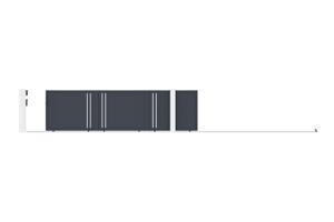Schiebetor 6m GIONA H.160 graues Aluminium 5
