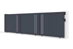 Schiebetor 6m GIONA H.160 graues Aluminium 8