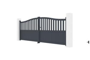 Swing gate 4m MEIJE H.140 grey aluminium 5