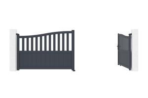 Swing gate 4m MEIJE H.140 grey aluminium 6