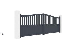 Swing gate 4m MEIJE H.140 grey aluminium 4