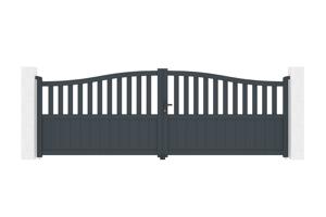 Swing gate 4m MEIJE H.140 grey aluminium 2