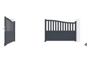 Swing gate 4m MEIJE H.140 grey aluminium 11