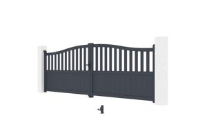 Swing gate 4m MEIJE H.140 grey aluminium 10
