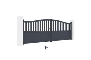Swing gate 4m MEIJE H.140 grey aluminium 9