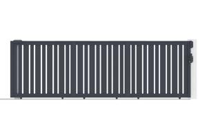 Portail coulissant 5m VEYMONT H.160cm alu + motorisation RANGER C300 7