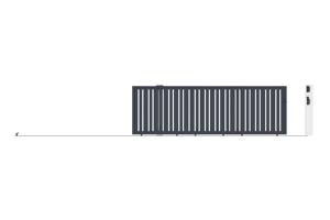 Portail coulissant 5m VEYMONT H.160cm alu + motorisation RANGER C300 10