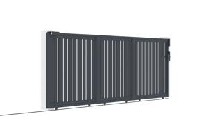 Portail coulissant 5m VEYMONT H.160cm alu + motorisation RANGER C300 8