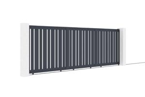 Portail coulissant 5m VEYMONT H.160cm alu + motorisation RANGER C300 3