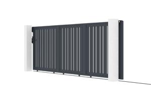 Portail coulissant 5m VEYMONT H.160cm alu + motorisation RANGER C300 4