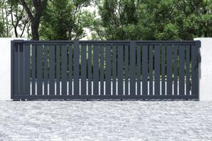 Portail coulissant 5m VEYMONT H.160cm alu + motorisation RANGER C300 6