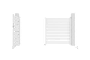 Puerta batiente exterior 3m VOGEL Alt.160 aluminio blanco 13