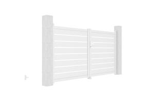 Puerta batiente exterior 3m VOGEL Alt.160 aluminio blanco 3