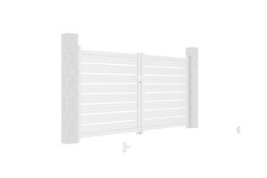 Puerta batiente exterior 3m VOGEL Alt.160 aluminio blanco 11