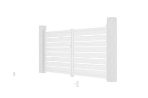 Puerta batiente exterior 3m VOGEL Alt.160 aluminio blanco 12