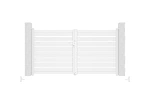Puerta batiente exterior 3m VOGEL Alt.160 aluminio blanco 10