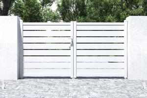 Puerta batiente exterior 3m VOGEL Alt.160 aluminio blanco 9