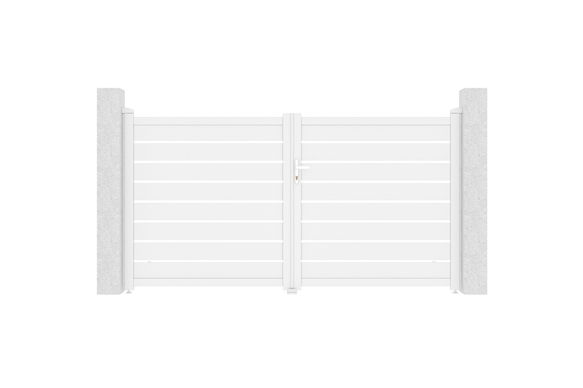 Swing gate 3m VOGEL H.160 white aluminium 2