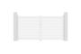 Swing gate 3m VOGEL H.160 white aluminium thumbnail 2