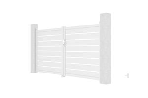 Puerta batiente exterior 3m VOGEL Alt.160 aluminio blanco 4