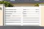 Swing gate 3m VOGEL H.160 white aluminium thumbnail 1