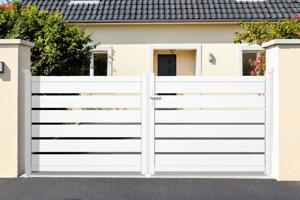 Portail battant VOGEL 350x120cm blanc main image