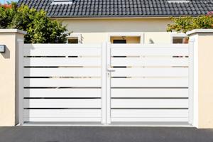 Portail battant 3,5m VOGEL H.140cm blanc main image