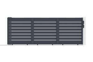 Schuifpoort 4,5m VOGEL H.160cm grijs aluminium 7
